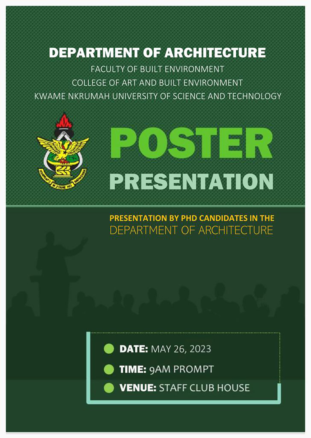 PhD Poster Presentation Kwame Nkrumah University of Science and